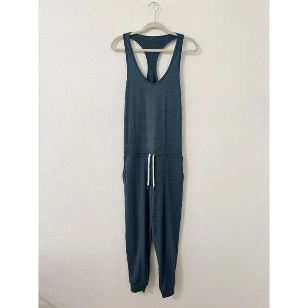 Vuori Halo Racerback Performance Jogger Jumpsuit Blue Gray Size S - Image 3