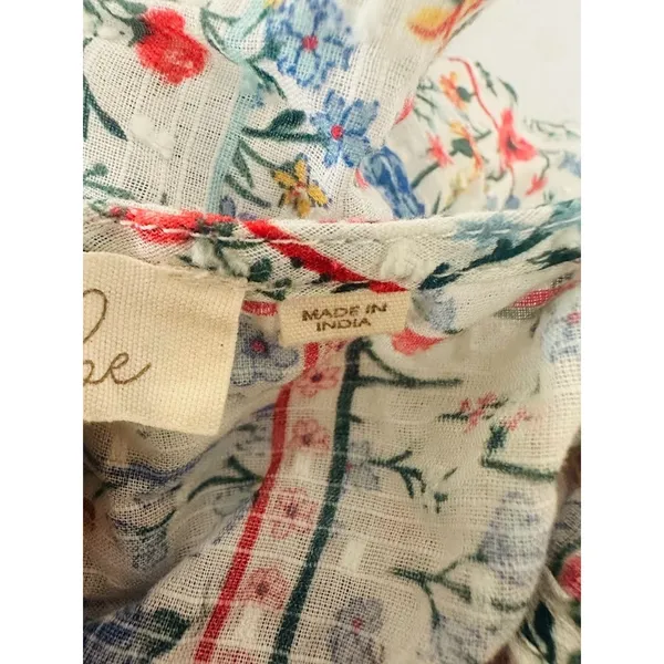 Anthropologie‎ Let Me Be Bandana Button Down Top Womens 6 Patchwork Hippie Boho - Image 8