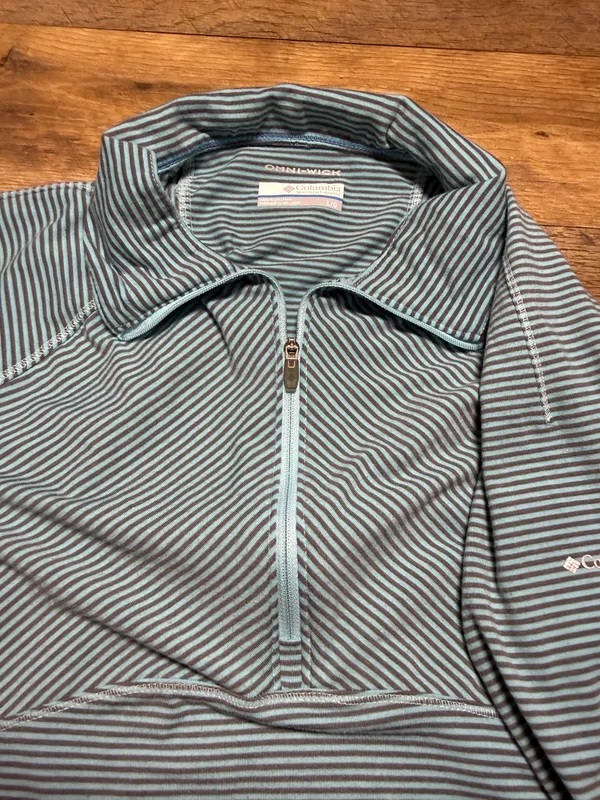 Columbia Striped Quarter-Zip Pullover Women’s Large - Image 6