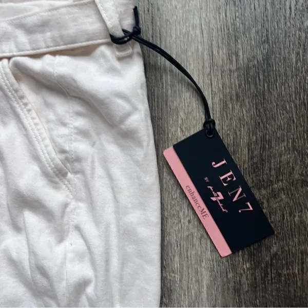Jen7 by 7 For All Mankind Belted Wide Leg Trouser Pants Size 18 Off White NWT - Image 6