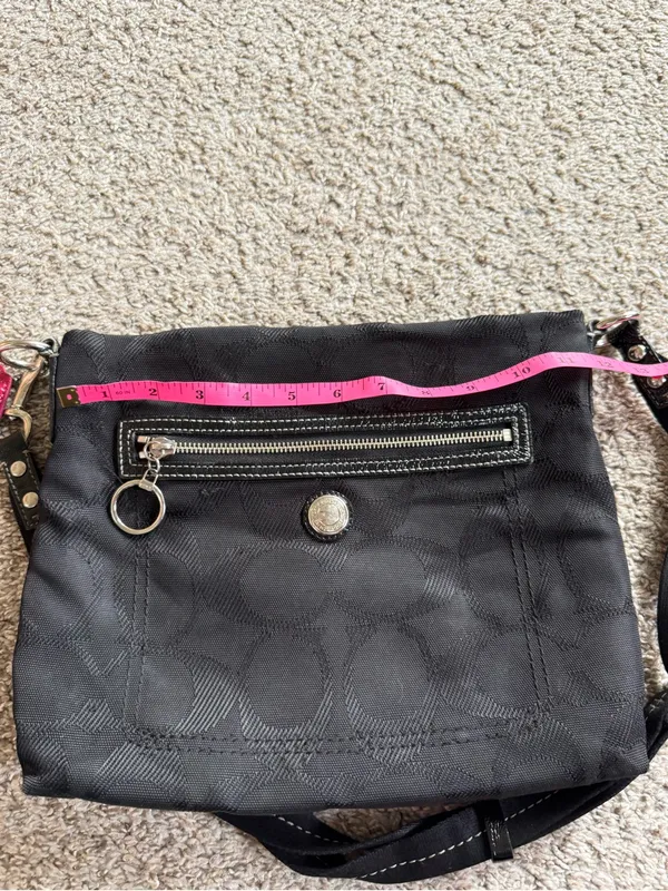 Coach Daisy Black Crossbody Bag with Signature Jacquard - Image 9
