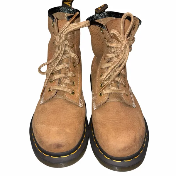 Dr. Martens Brown Tumbled Nubuck Leather Savannah Combat Boots 5 - Image 2