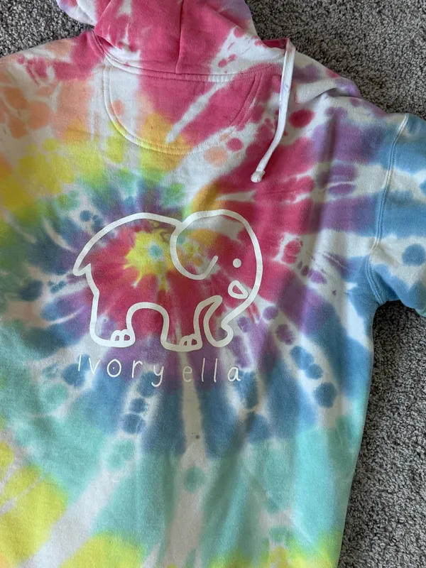 Ivory Ella tie dye hoodie - Image 2
