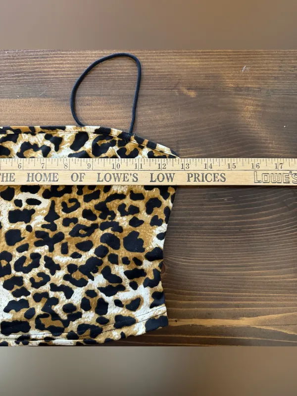 SheIn Leopard print cropped tank - Image 2