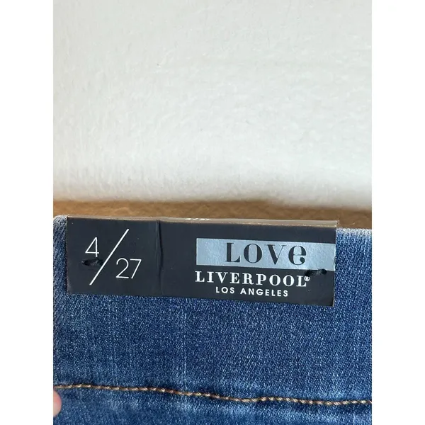 Liverpool Chloe Pull-On Jeans Womens 4 Blue Crop Cantrell Stretch Denim - Image 14