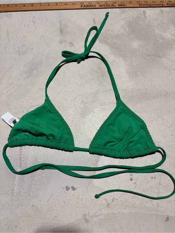 Aerie Green Textured Triangle Bikini Top medium - Image 7
