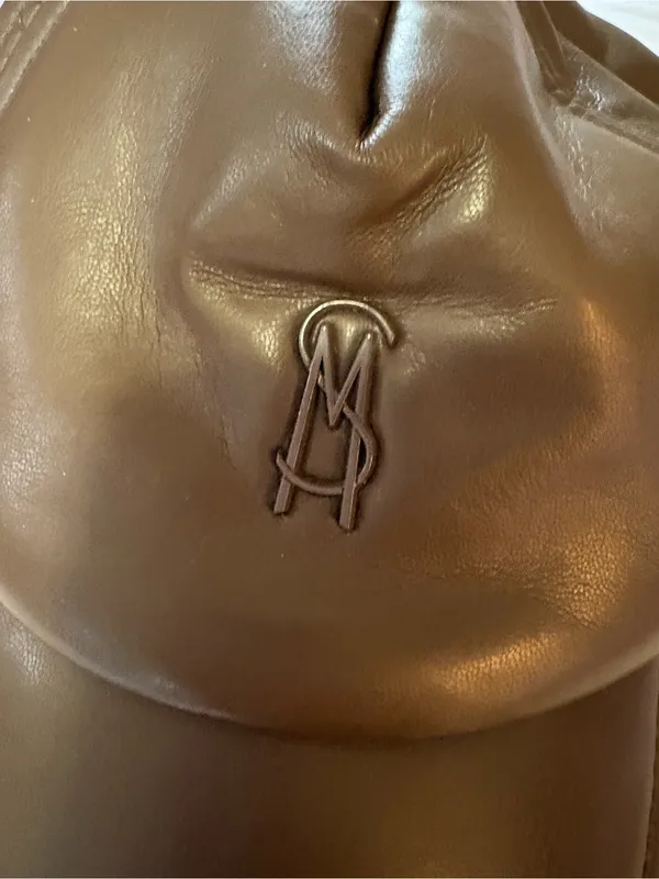 Steve Madden Brown Leather Baseball Cap - Image 2