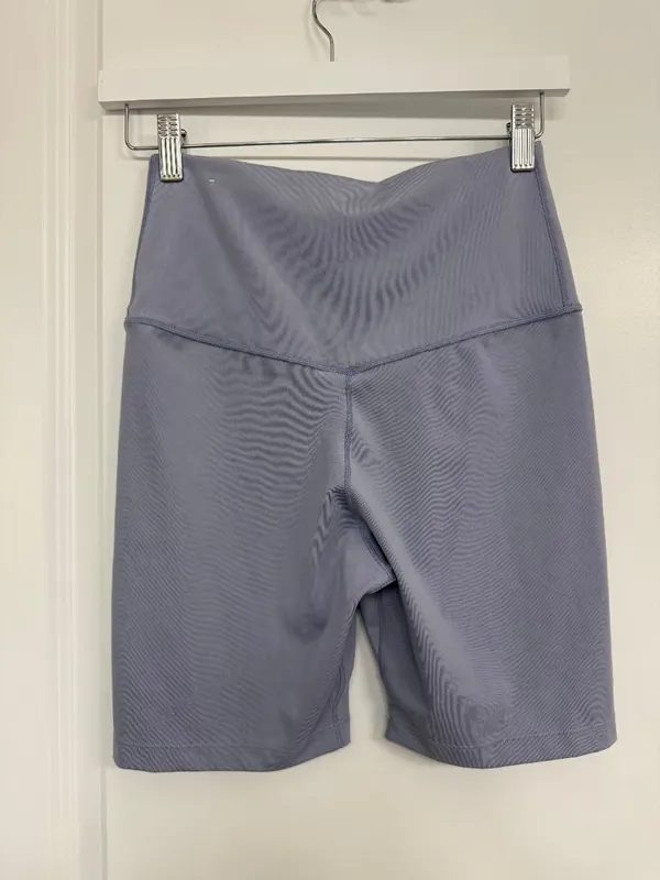 Nike One Dri-FIT High Waisted Biker Shorts Blue Gray Women’s Small - Image 5