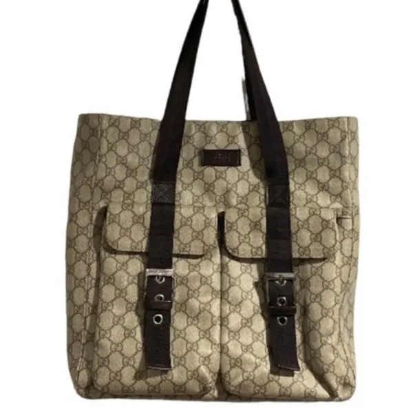 Gucci Supreme GG shopper tote authentic Leather & canvas Very good condition - Image 12