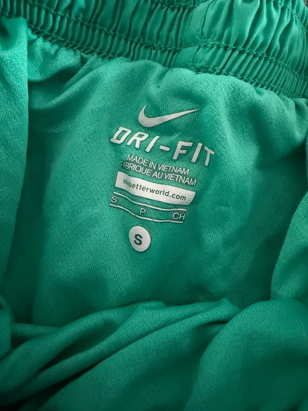 Green Nike Dri-Fit Shorts Small - Image 4