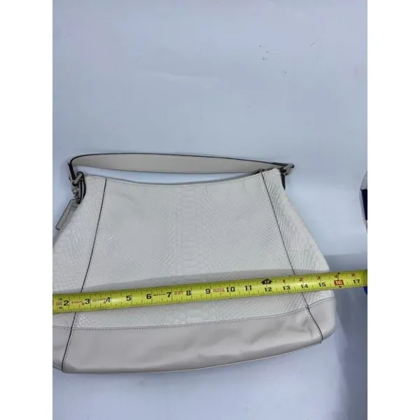 COACH Large White Leather Tote Bag - Image 6