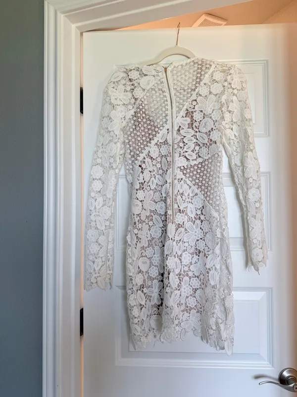 Selfie Leslie White Lace Dress Mini - Image 2