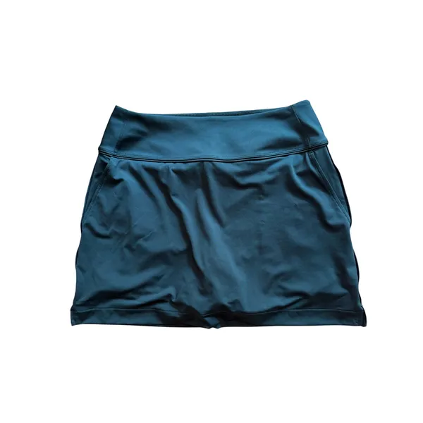 PUMA Golf Blake Piped Knit Skort Small Teal Blue Built-In Shorts Pockets - Image 6