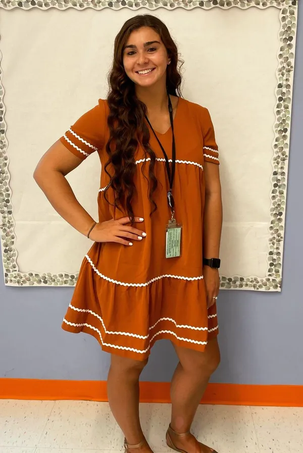 Amazon Brown/Orange Dress - Image 4