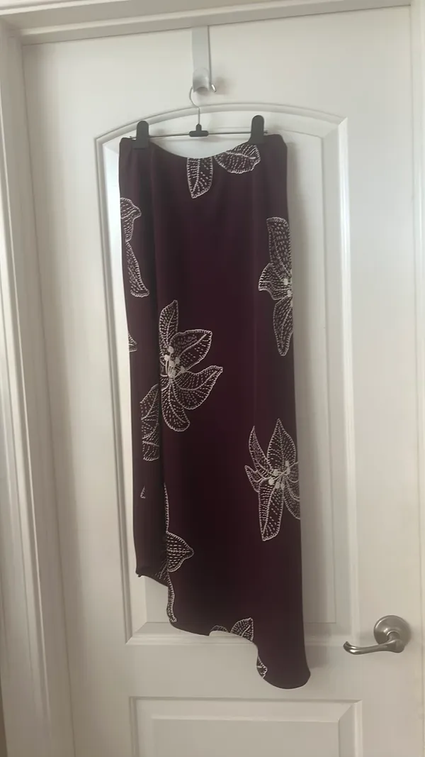 Purple hibiscus print skirt set Size 12 - Image 2