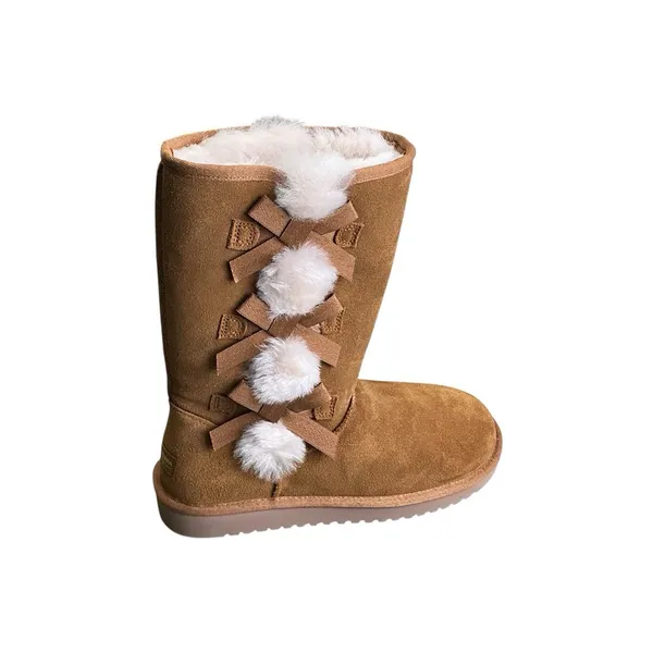 Koolaburra by Ugg Women's Tall Boots‎ Size 8 Chestnut Brown Sherpa Lined - Image 14