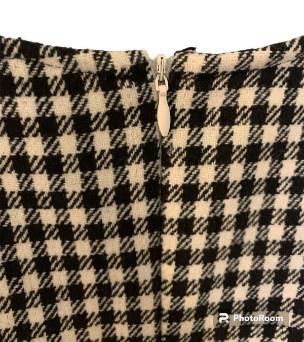 SheIn • Gingham Retro Black & White Mini Summer Dress - Image 4
