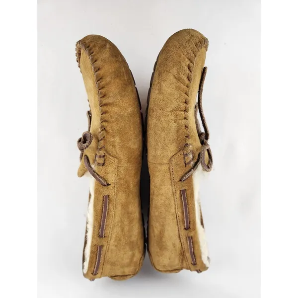 UGG Dakota Slippers Women's 10 House Shoes Tan 5612 Moccasin Loafers Sherpa Wool - Image 6