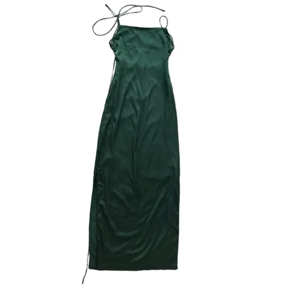 THE EDIT beginning boutique green satin Manhattan slip dress S EVENING EVENT - Image 4