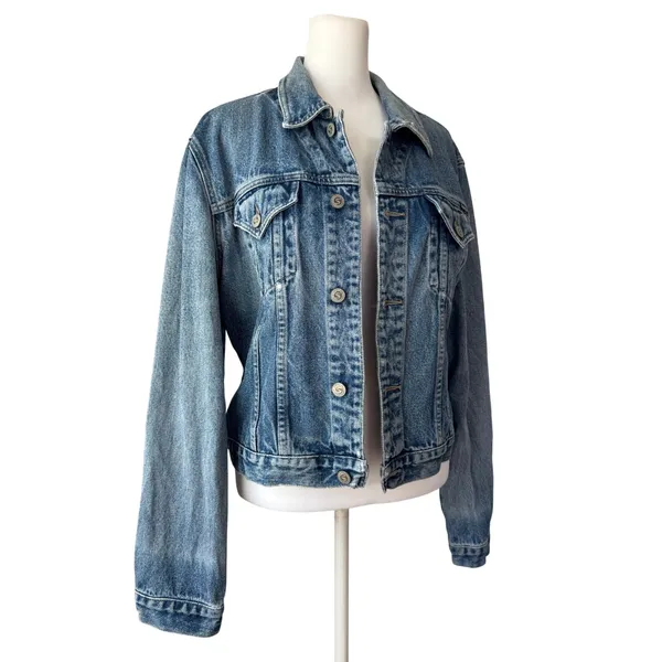 Vintage Y2K Stephen Hardy for Squeeze 100% Cotton Medium Wash Denim Jacket - Image 6