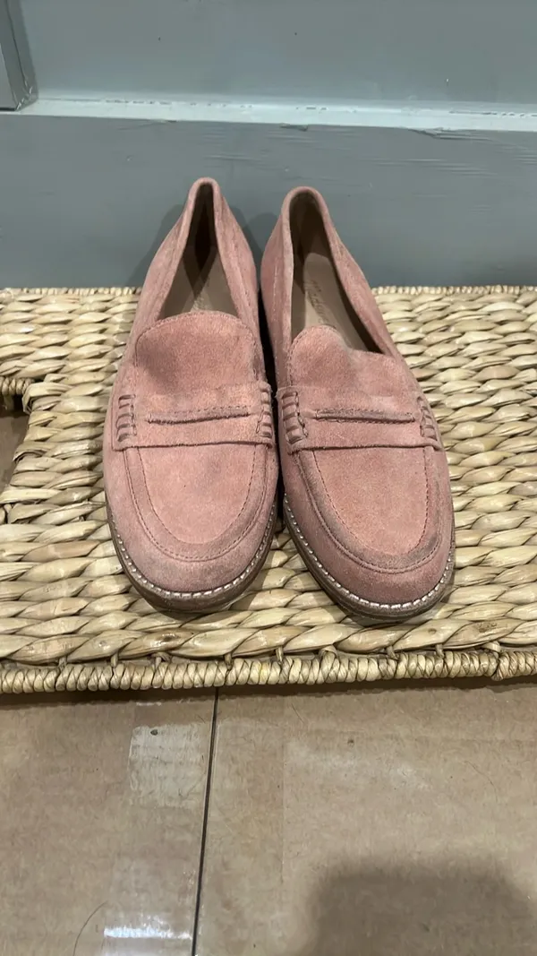 Pink Suede Loafers Madewell size 7.5 - Image 3