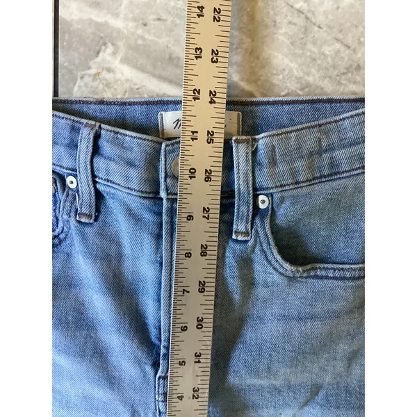 Madewell The Perfect Vintage Jean Light Wash Distressed Raw Hem 23P MC494 - Image 3