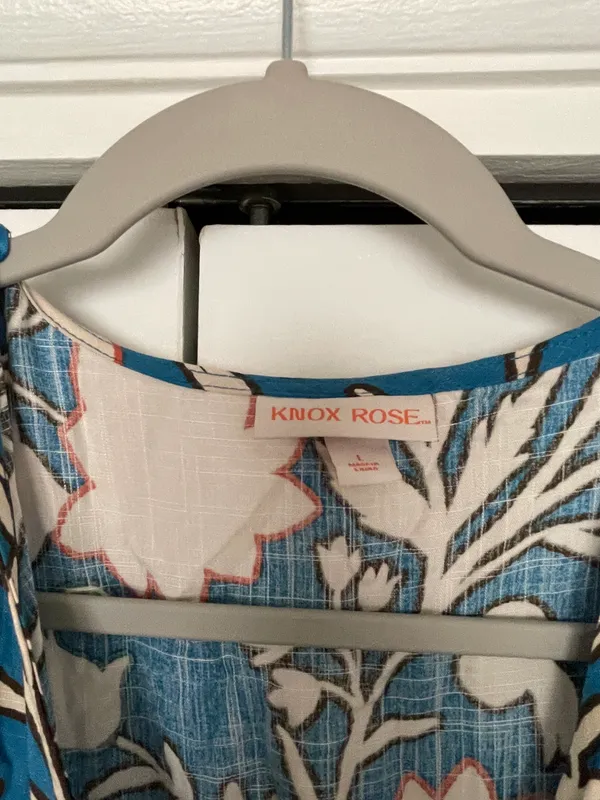 Knox Rose Blue Floral Wrap Dress - Image 2