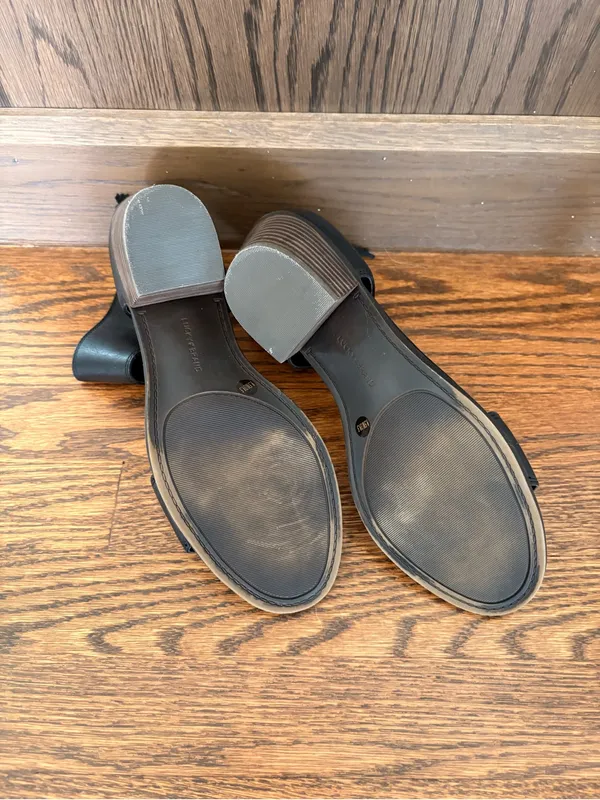 Lucky Brand Black Open-Toe Ankle Cuff Block Heel Sandals - Image 6