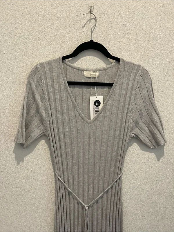 NWT Worth collective Oakley Knit Dress size XL gray ribbed new bump friendly - Image 4