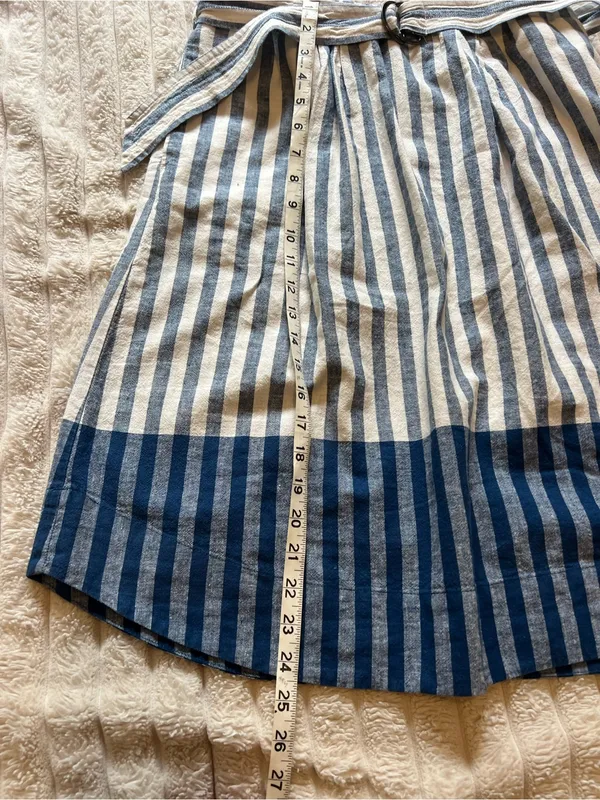 Loft blue and white strip summer skirt - Image 3