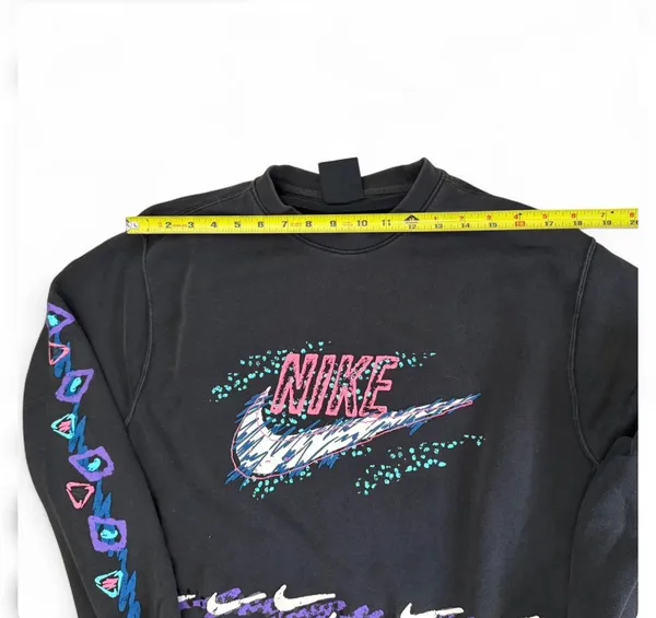 Vintage Nike Stories Retro 90s Graphic Fleece Crew size M - Image 6