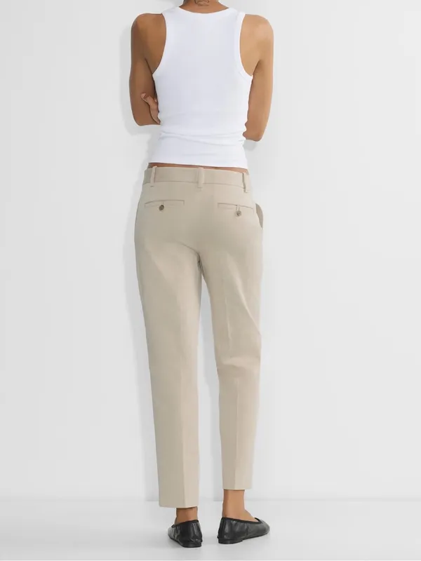 Aritzia Chino Mid-Rise Skinny Pant in Washed Tundra Taupe Size 8 NWT Office Y2K - Image 2