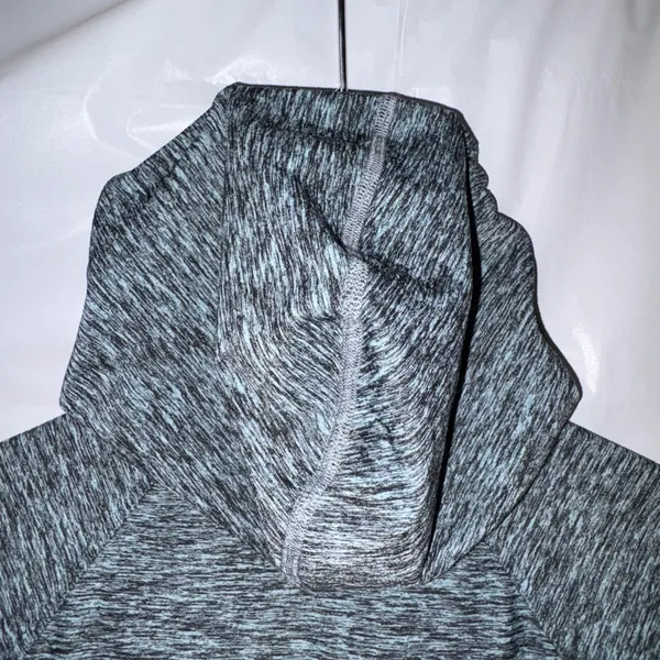 Outdoor Voices CloudKnit Hoodie Blue Black Space Dye Marl Activewear Womens Lg - Image 5