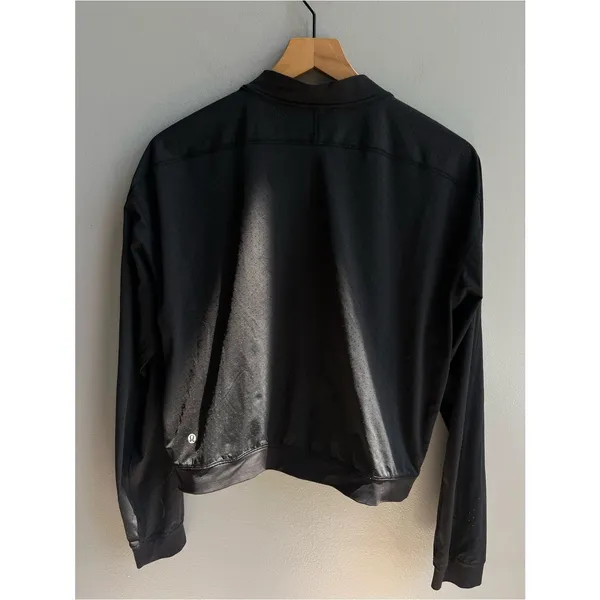 Lululemon Final Lap Jacket Black Perforated Mesh Lightweight Athletic Coat - Image 10
