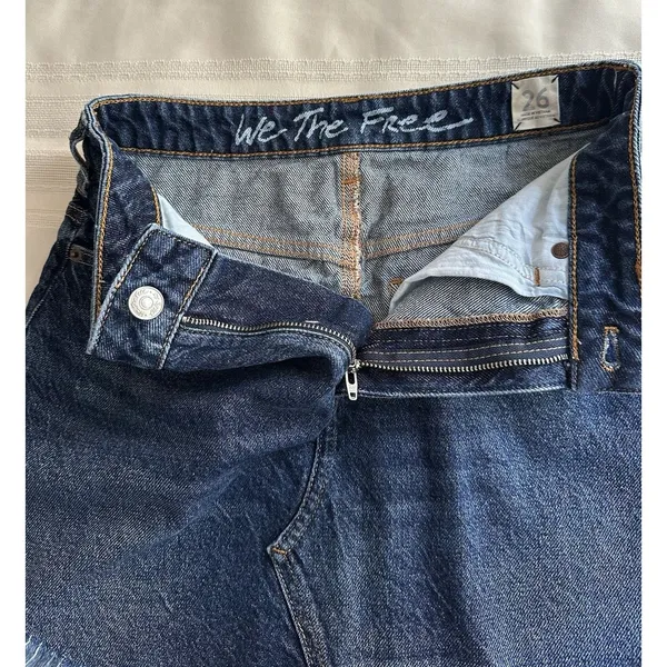 Free People High Waist Bailey Denim Mini skirt 26 - Image 10