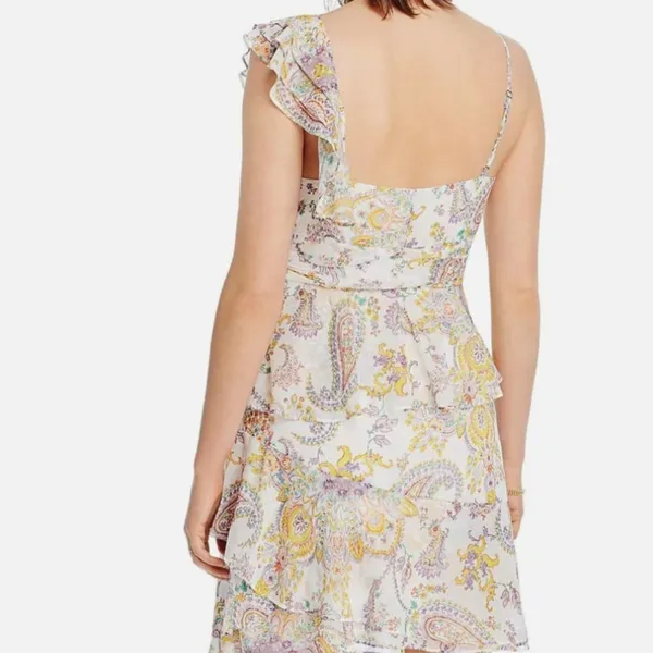LINI Naomi Ruffle V Neck‎ Floral Mini Dress NWT Romantic Chic Sz S - Image 2
