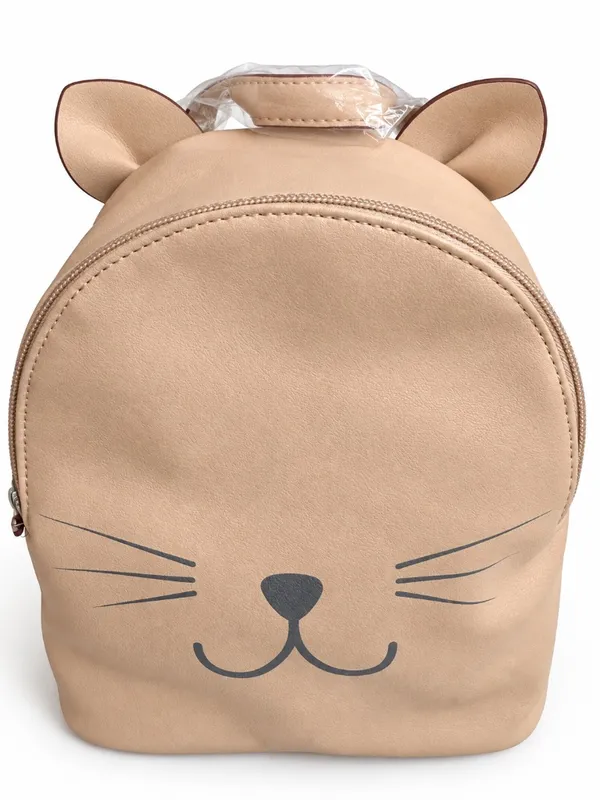 T-Shirt & Jeans Blush Pink Cat Face Mini Backpack Purse - Image 2