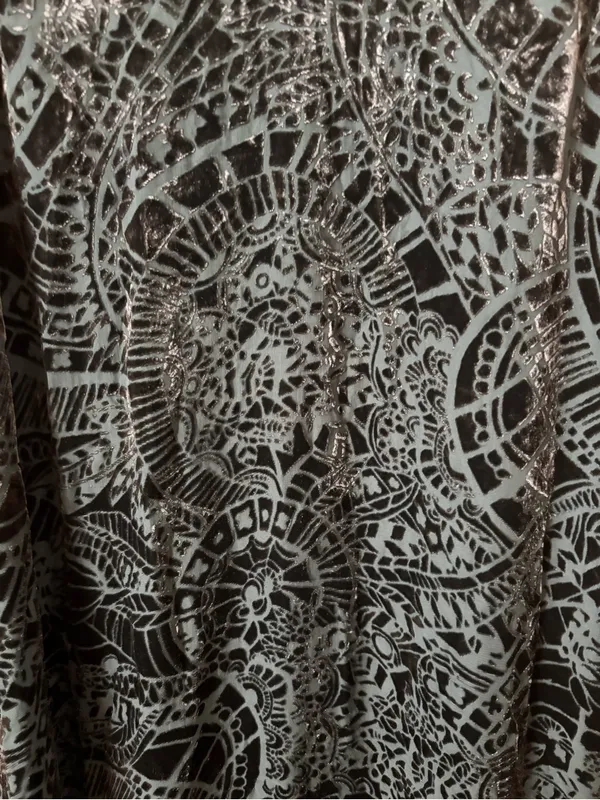 Johnny Was Teal Lace V-Neck Maxi Dress - Image 5