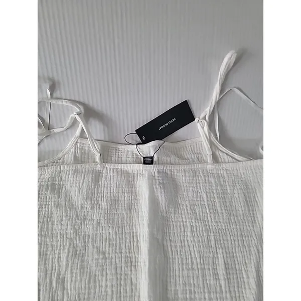 NWT Vero Moda White Maxi Cotton Dress With Hem Line. B8 - Image 2