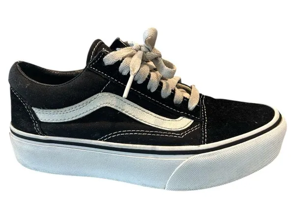 Vans Black and White Old Skool Sneakers - Image 4
