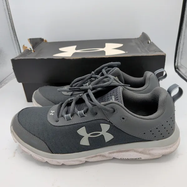 Under Armour Womens Charged Assert 8 Gray Running Shoes 3021972-100 Size 11 - Image 2