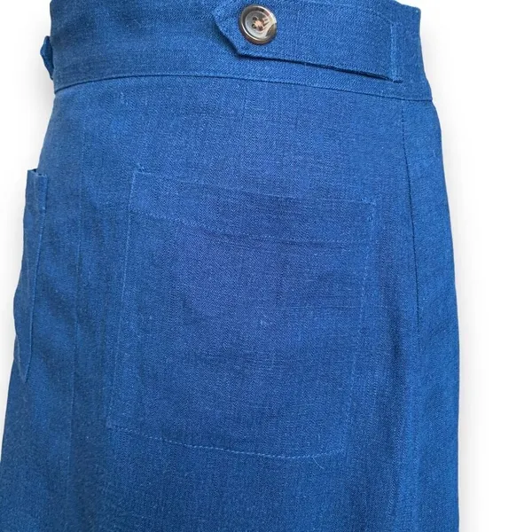 ModCloth Skirt Navy Blue Patch Pocket Straight Knee Length Pencil‎ Nautical Prep - Image 4