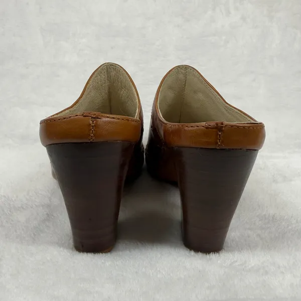 Frye Phoenix Mule‎ Cognac Leather Western Pointed Toe Block Heel 70740 Women 7M - Image 5