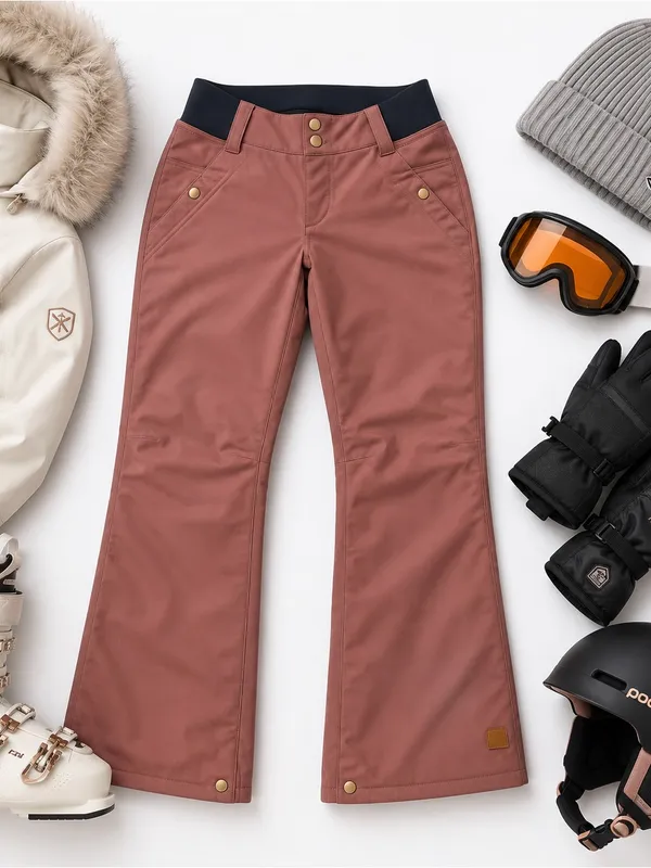 Ride Cappel Mauve Brown Snowboard Ski Pants Women Small Tall Ski Winter Gear EUC - Image 16