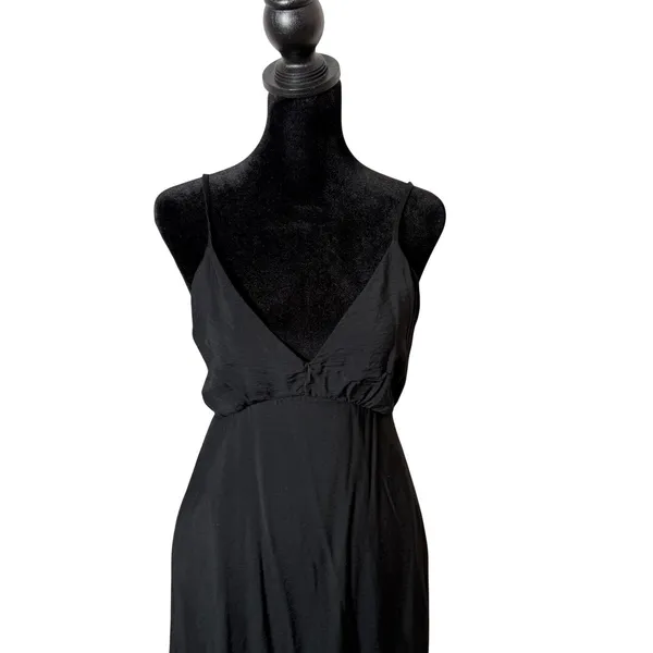 A New Day Whimsigoth Grunge Open Back Tiered Cami Black Maxi Dress Womens S Cut Out - Image 8