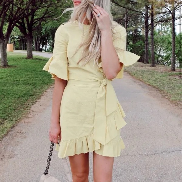 ✨HP✨Shine After Sundown Dress Mustard✨ - Image 8