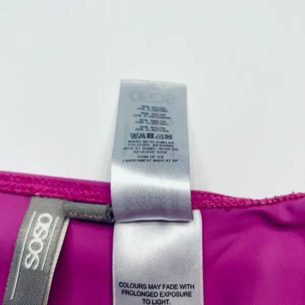 ASOS Womens Pink Swim‎ Bralette Bra Unlined Crop Top Size 4 - Image 4
