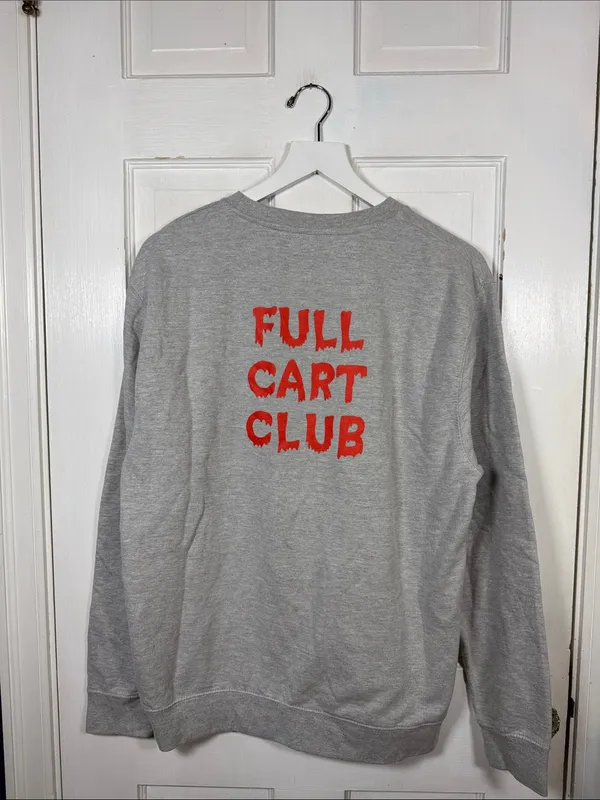 Nothing Scares Me I Shop at the Bins Unisex Gray Crew Sweatshirt W2454 Sz L - Image 5