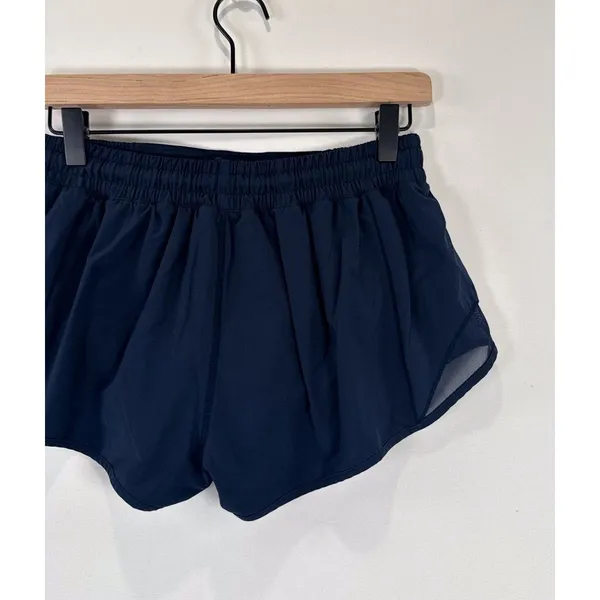 Lululemon Women Shorts Blue Hotty Hot II Athletic Lined Mid Rise Stretch Size 8 - Image 8