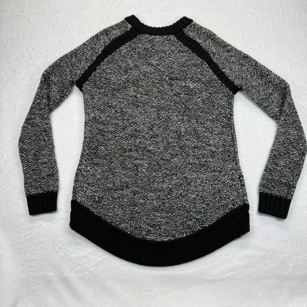 Lululemon Sweater Knit‎ Black Gray Long Sleeve Pullover Relaxed Fit Casual Sz XS - Image 5